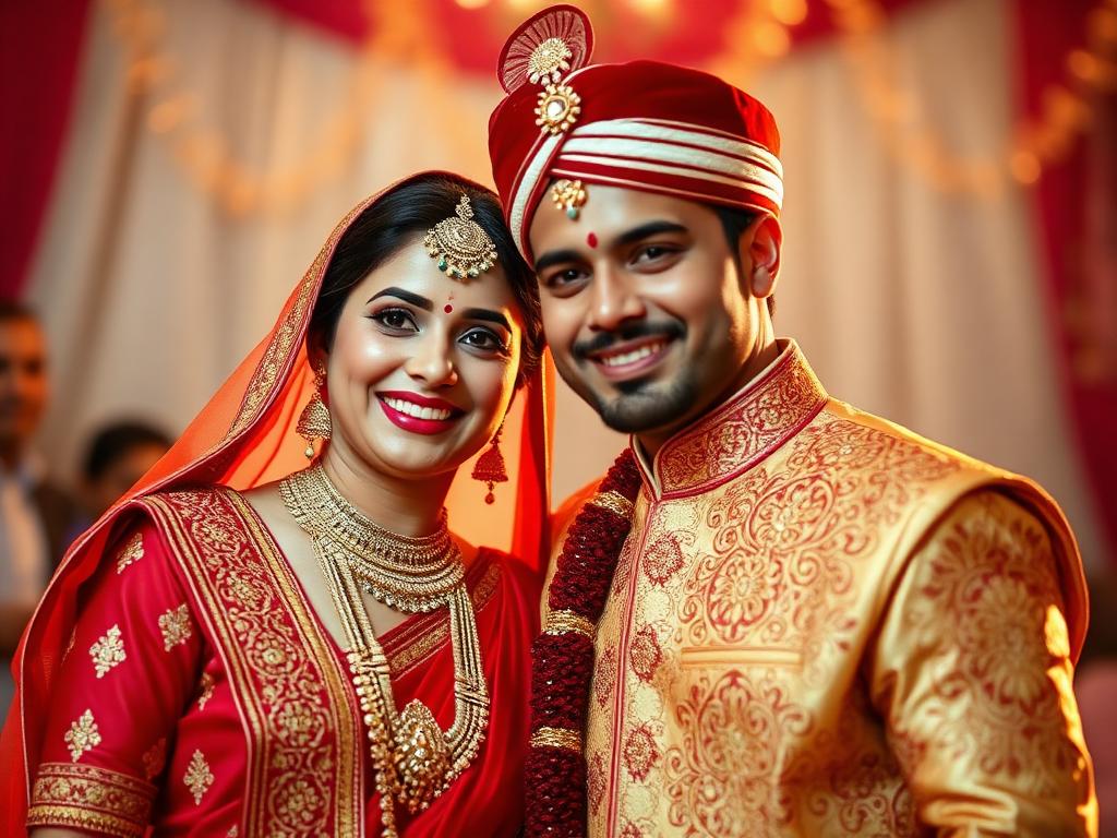 Happy Indian couple